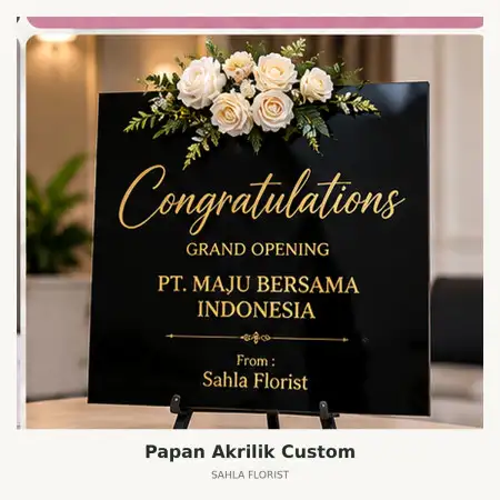 Papan Bunga Akrilik Medan